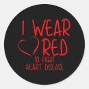 Search for heart disease stickers I wear red