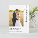 Search for just married wedding announcement cards Typography