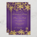 Search for gold snowflakes invitations Purple