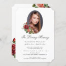 Search for red rose funeral invitations Floral