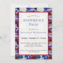Search for red white blue birthday invitations Flowers