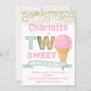 Search for two sweet ice cream birthday invitations Sprinkles