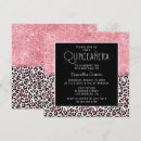 Search for pink leopard invitations Glitter