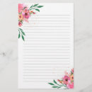 Search for lined floral stationery paper Purple