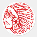 Search for native americans stickers Red