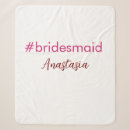 Search for bridesmaid blankets Bridesmaid name date