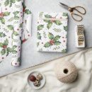 Search for holly wrapping paper White