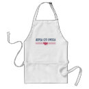 Search for omega aprons Greek letters