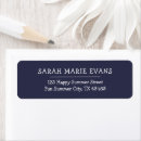 Search for dark blue return address labels Minimalist