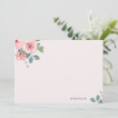 Search for watercolor flower note cards Blush pink