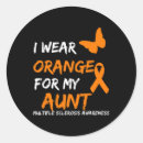 Search for multiple sclerosis orange ribbon stickers Wear