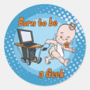 Search for a child is born stickers Blue