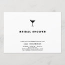 Search for elegant cocktail bridal shower invitations Black and white