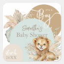 Search for baby lion stickers Safari baby shower