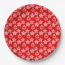 Search for elegant christmas paper plates Red