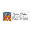 Search for pink butterfly return address labels Colourful