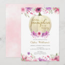Search for pumpkin baby girl shower invitations Pink gold