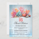 Search for under the sea sweet 16 invitations Blue