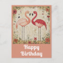 Search for pink flamingo birthday cards Floral