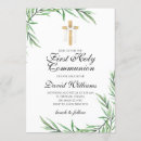 Search for greenery first communion invitations Simple