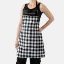 Search for black and white gingham aprons Farmhouse