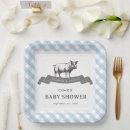 Search for blue gingham plates Vintage