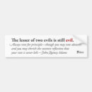 Search for lesser evil bumper stickers Vote