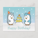 Search for penguin cartoon postcards Happy birthday