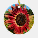 Search for sunflowers christmas tree decorations Red