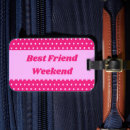 Search for girls weekend luggage tags Pink