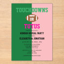 Search for touchdown or tutus gender reveal invitations Sports