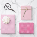 Search for pink polka dot wrapping paper White polka dots