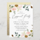 Search for gold glitter engagement party invitations White