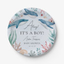Search for under the sea plates Boy baby shower