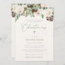 Search for foliage christening invitations Watercolor