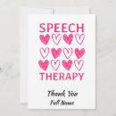 Search for therapist thank you cards Speech therapy