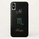 Search for scorpio zodiac sign iphone cases Black
