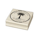 Search for palm trees rubber stamps Round