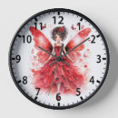 Search for red clocks Watercolor