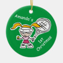 Search for tennis racket christmas tree decorations Player