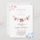 Search for boots or bows invitations Pink or blue