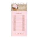 Search for price list rack cards Bakery