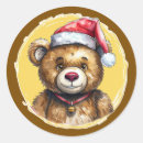 Search for funny teddy bear stickers Xmas