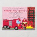 Search for girl firefighter birthday invitations Fire truck