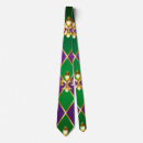 Search for green fleur de lis ties Gras