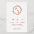 Search for decorated initials invitations Gold