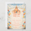 Search for big top circus tent invitations Come one come all