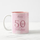 Search for elegant 50th birthday mugs Blush pink