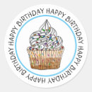 Search for cupcake cartoon stickers Happy birthday