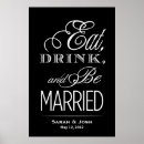 Search for eat drink and be married posters Black
